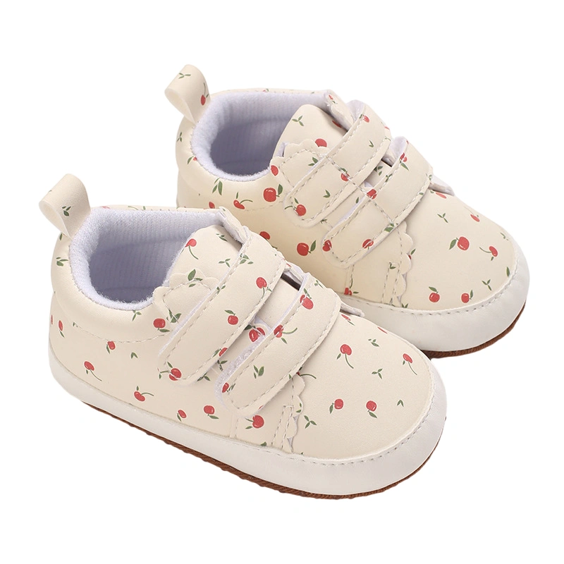 Baby Girl Shoes Infant Non Slip Sneakers Cherry Print Prewalker