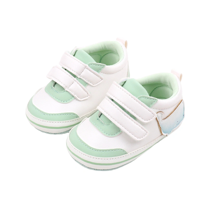 Baby Sneaker, PU Leather Flexible Non-slip Flats First Walking Shoes