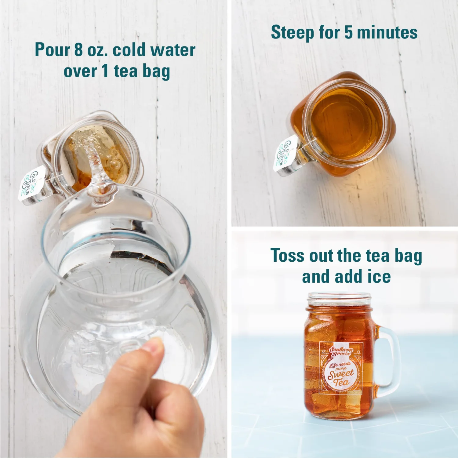Southern Breeze Cold Brew Sweet Tea Blackberry Iced Tea with Black Tea and Zero Carbs Zero Sugar, 20 Individually Wrapped Tea Bags Southern Sweet Tea Iced Tea Beverage