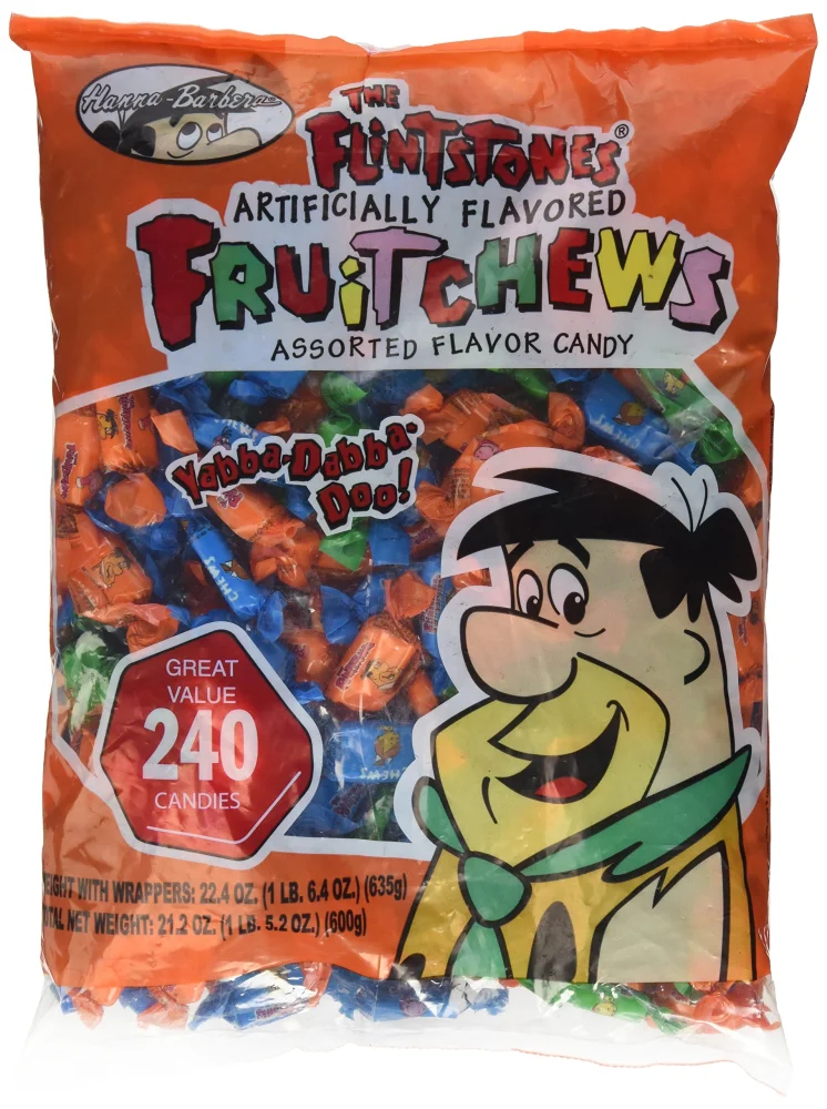 Rhode Island Novelty Albert's Fruit Chews - Flintstone Flavors (240 Candies)