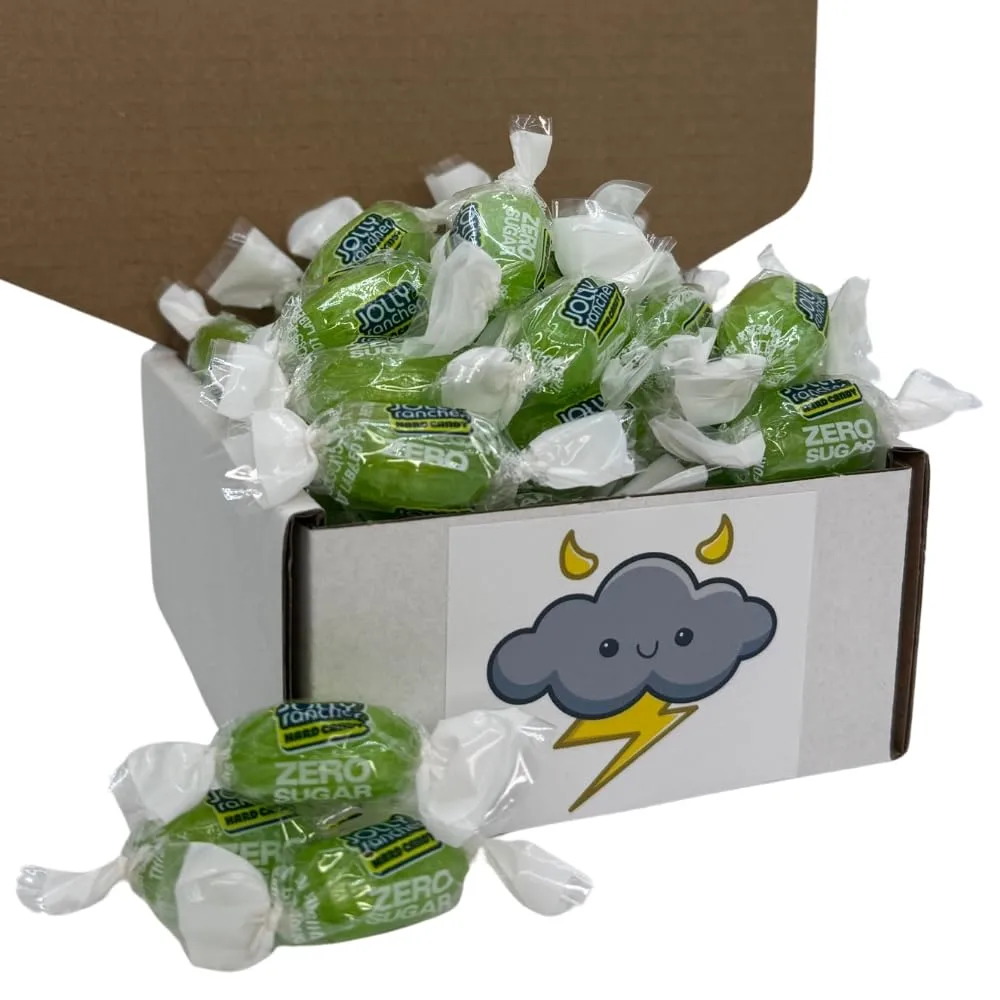 BOLT BOX Jolly Rancher Sugar Free (Zero Sugar) Hard Candy - 42 Piece Count - Packed By Bolt Box (Apple)