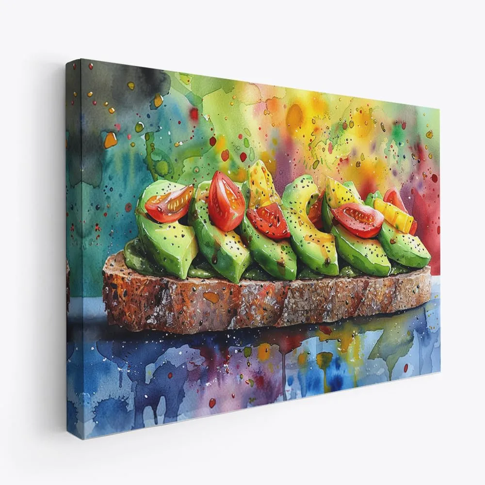 Avocado Toast Printed Canvas Wall Art Perfect for Home Decor Gifts & Keepsakes Ready to Hang Gift For Friends