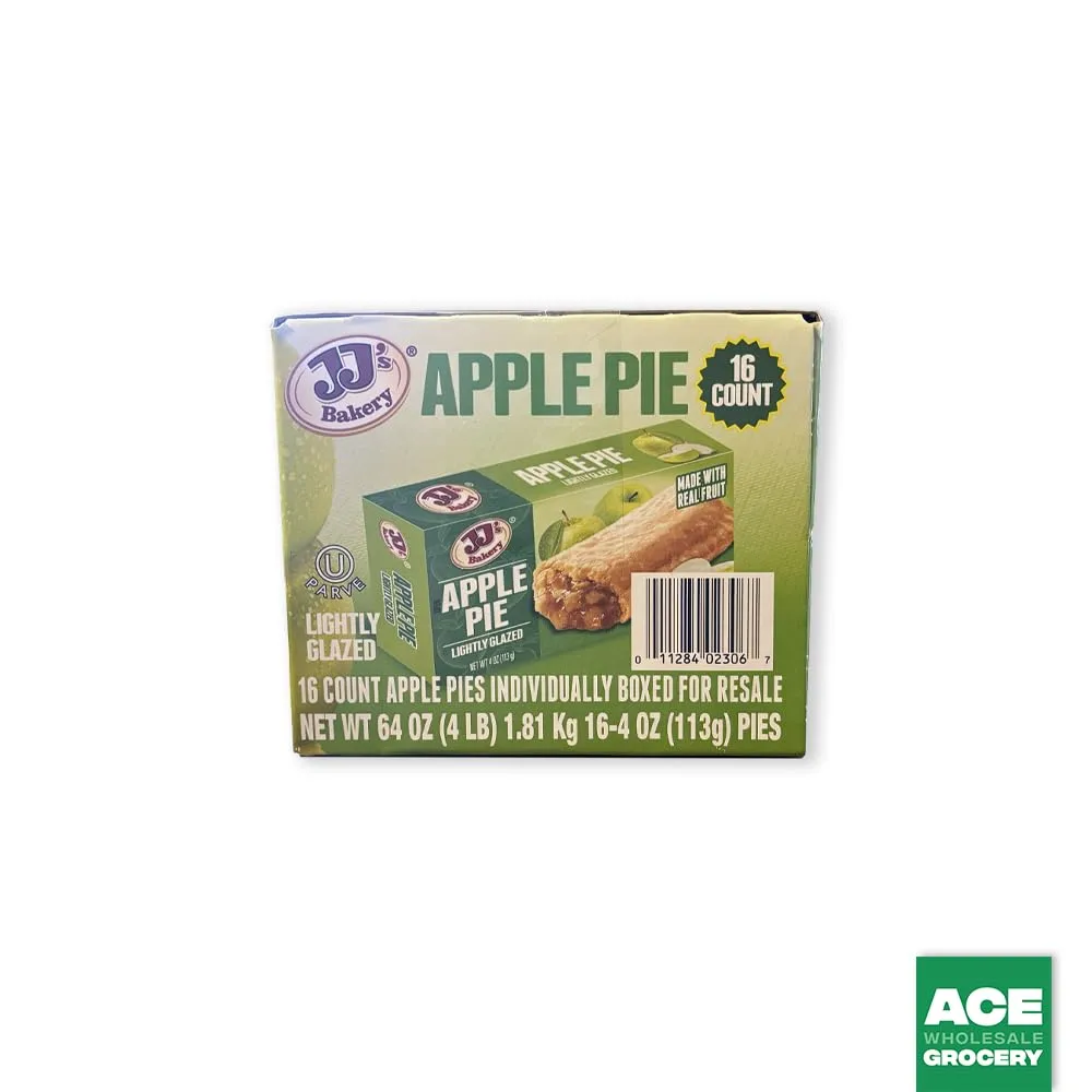 JJ's Bakery Lightly Glazed Apple Snack Pie, 4 Ounce (16-Count)
