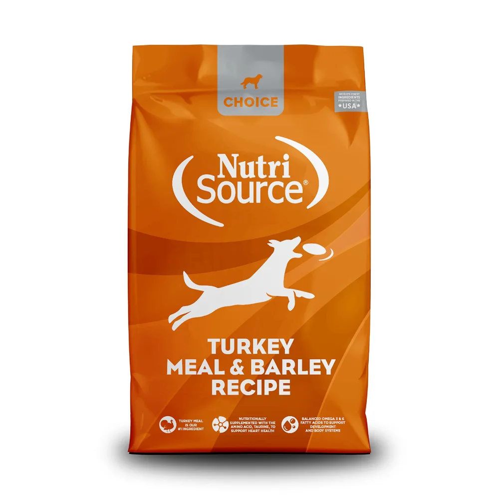 NutriSource Choice Dry Dog Food, Turkey and Barley, 30LB