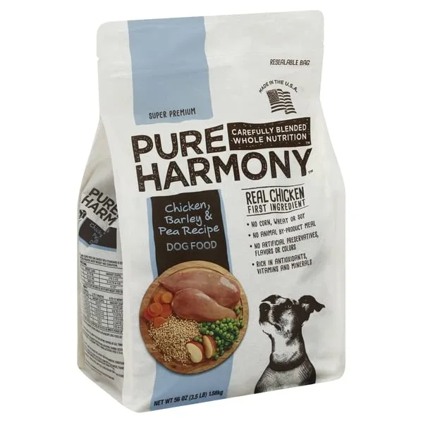 Pure Harmony, Dog Food, Chicken, Barley & Pea Recipe, 3.5 LB