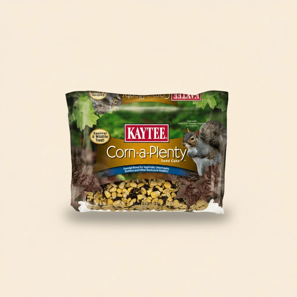 Kaytee Corn A Plenty Treat Seed Cake Food for Wild Squirrels, Chipmunks, Rabbits & Other Backyeard Wildlife, 2.5 Pounds