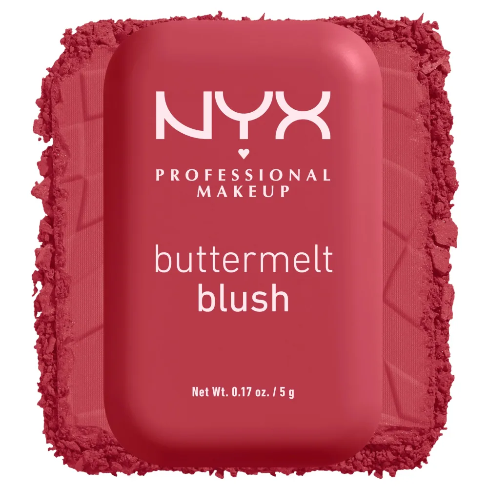 NYX PROFESSIONAL MAKEUP Buttermelt Powder Blush, Fade and Transfer-Resistant Blush, Up to 12HR Make Up Wear, Vegan Formula - Back And Butta