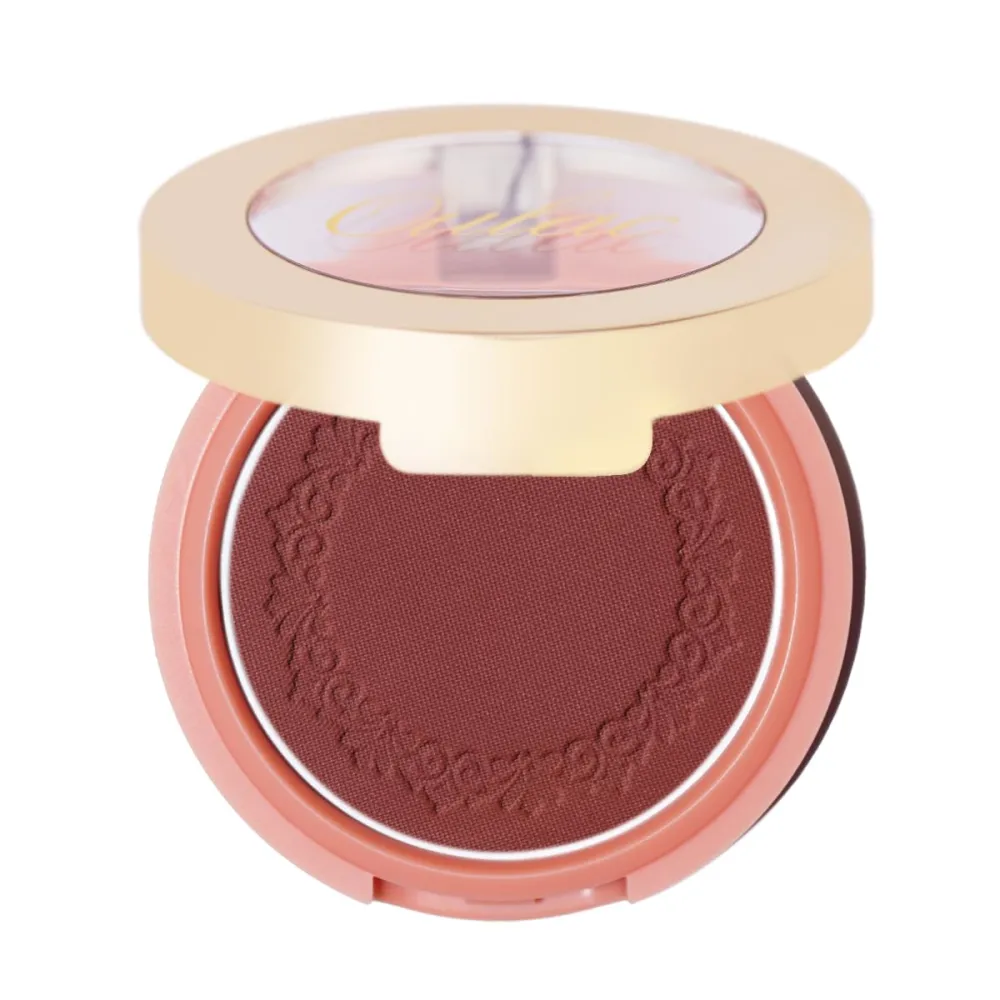 Oulac Plummy Brown Blush Makeup Powder| Rich Color Cream Blush Blendable| Natural Matte Tan Skin| Vegan &Cruelty-Free | 02 Cheek to Cheek 4.8g