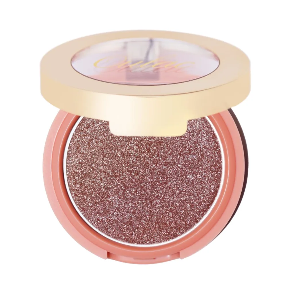 Oulac Shimmer Blush Makeup| 2 in 1 Powdery Blush & Highlighter| Pigmented&Blendable | Shape & Highlight Face| Vegan & Cruelty-Free| 4.8g F02 Love Potion