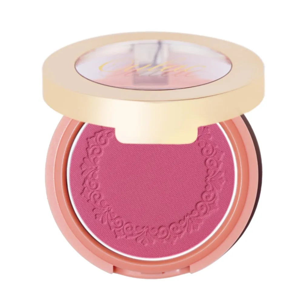 Oulac Barbie Pink Blush Makeup| Highly Pigmented Cream Blush| Natural Matte Glow| Shape & Highlight Face| Cruelty-Free Blush with Rose Oil| Rose Red Blush 4.8g