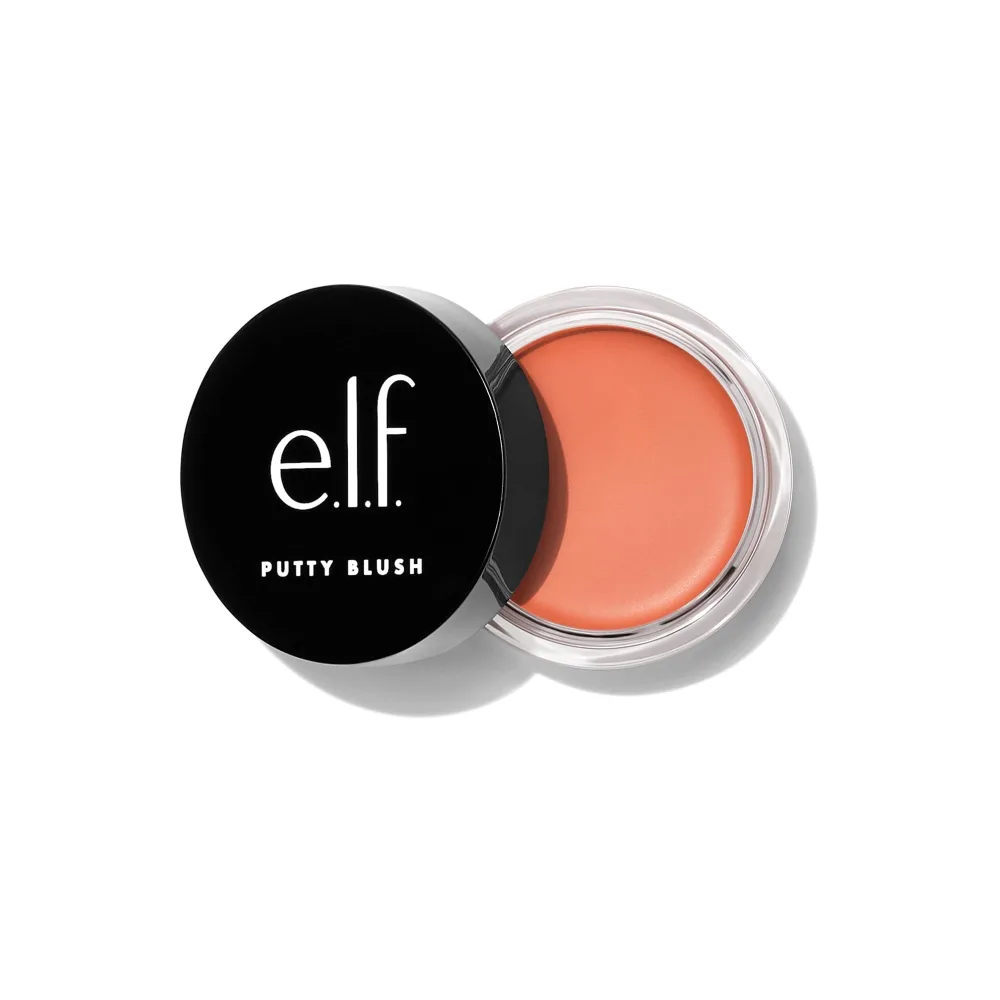 e.l.f. Putty Blush, Creamy & Ultra Pigmented Formula, Infused with Argan Oil & Vitamin E, Bahamas, 0.35 Oz (10g)