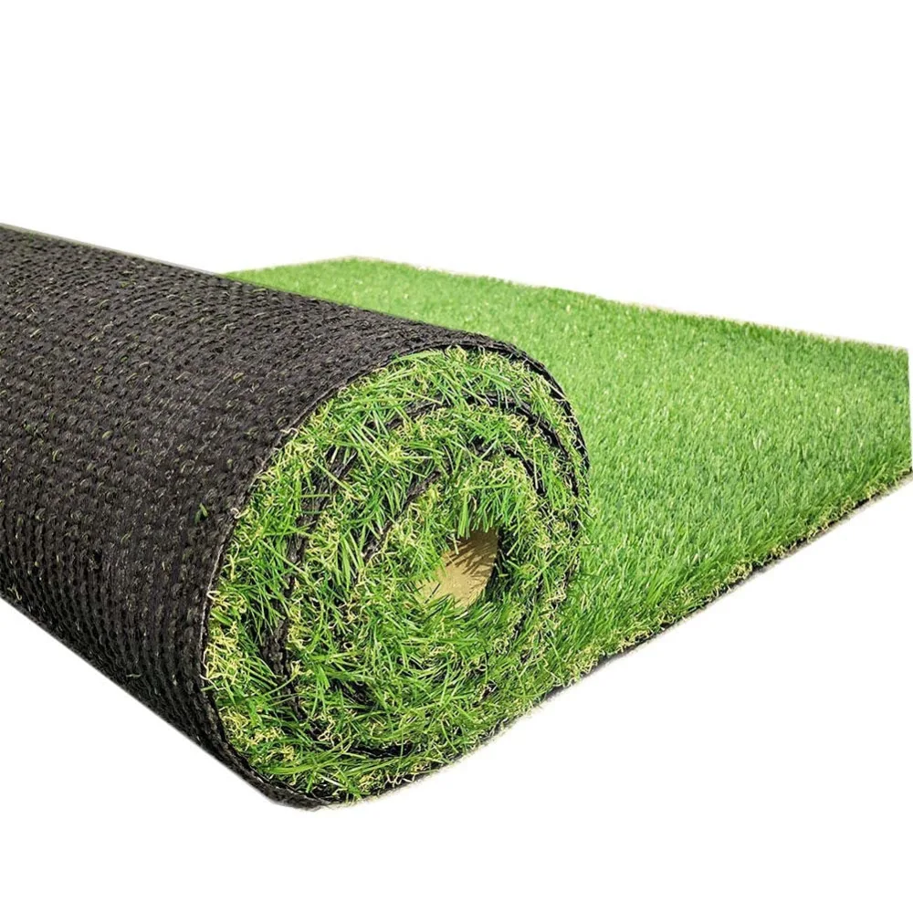 Artificial Grass Turf Rug 11x11ft Fake Grass Carpet Synthetic Lawn Maintenance Free for Yard,Patio,Balcony,Pet Mat,Indoor Outdoor Decor, Green