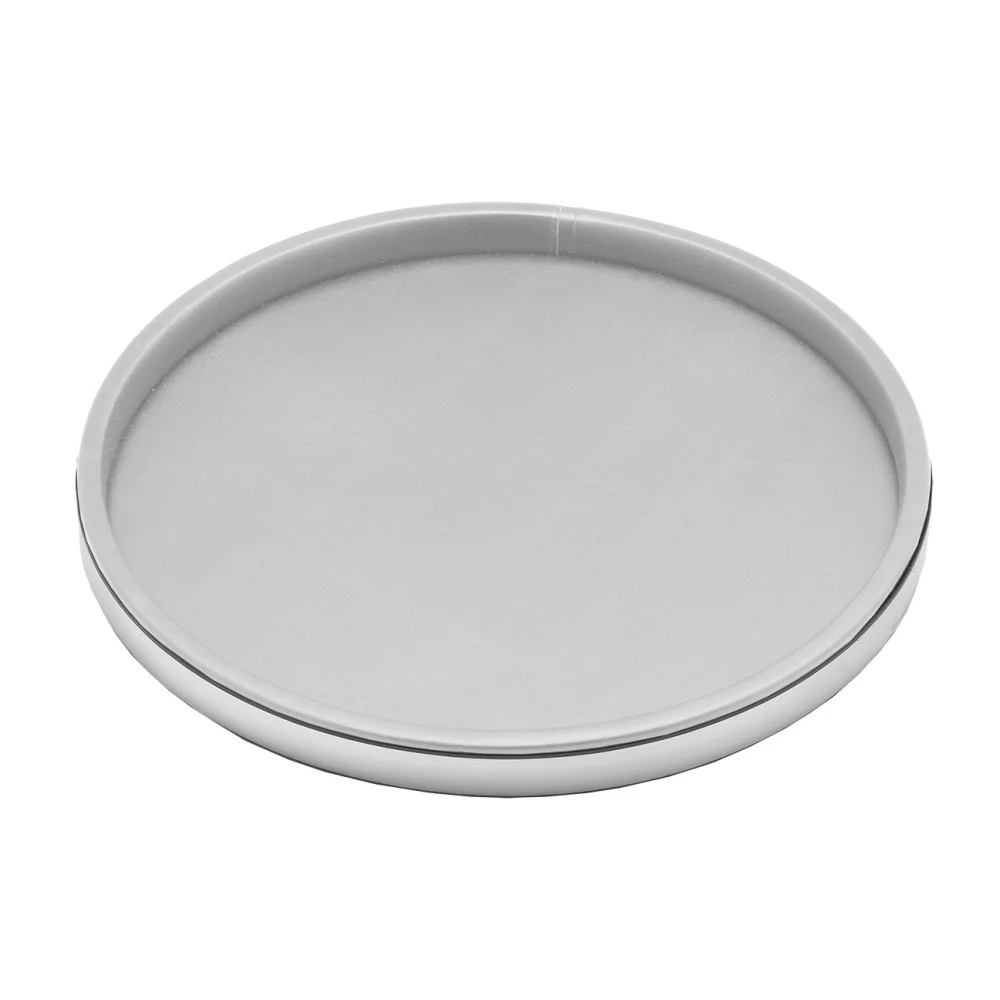 Kraftware Sophisticates Leatherette Tray, 14", White with Brushed Chrome