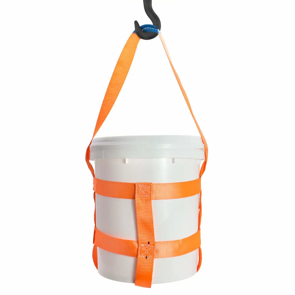 QWORK Durable Bucket Sling with Belly Bands for 5 Gallon Bucket, 200lbs Capacity