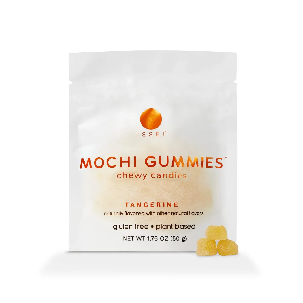 ISSEI Mochi Gummies Chewy Candies (1.76 Ounce, Tangerine)