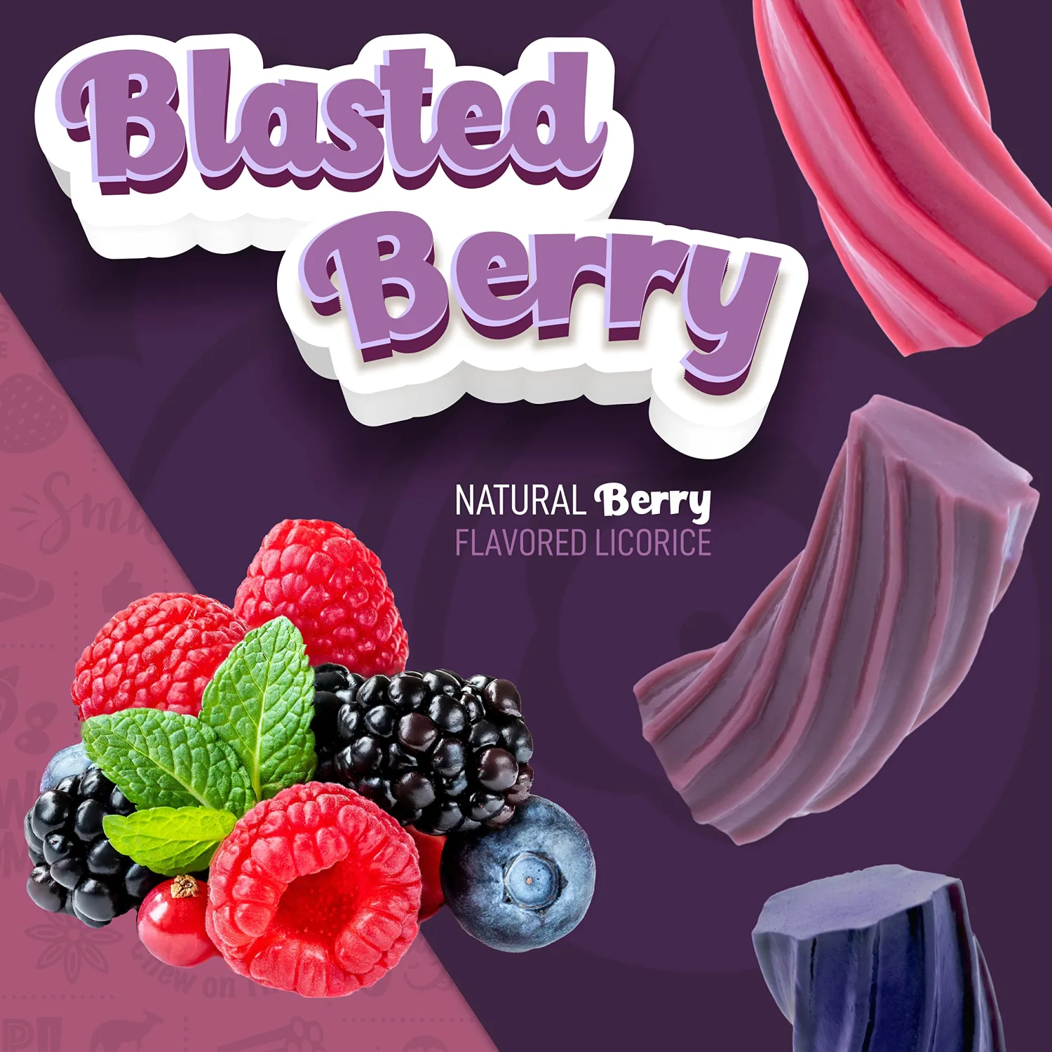 Wiley Wallaby Licorice 10 Ounce Classic Gourmet Soft & Chewy Australian Blasted Berry Candy Twists, 1 Pack