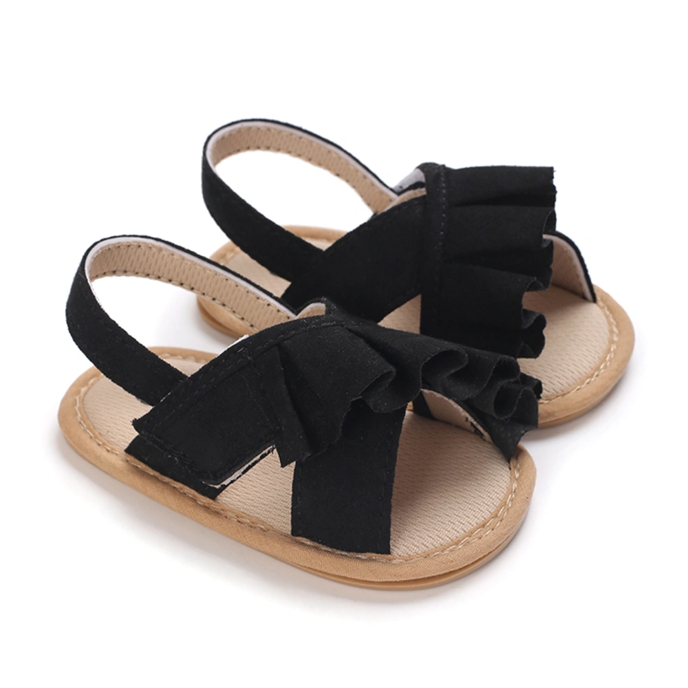 Baby Girls Cute Ruffled Sandals Summer Soft Sole Flats Walking Shoes 