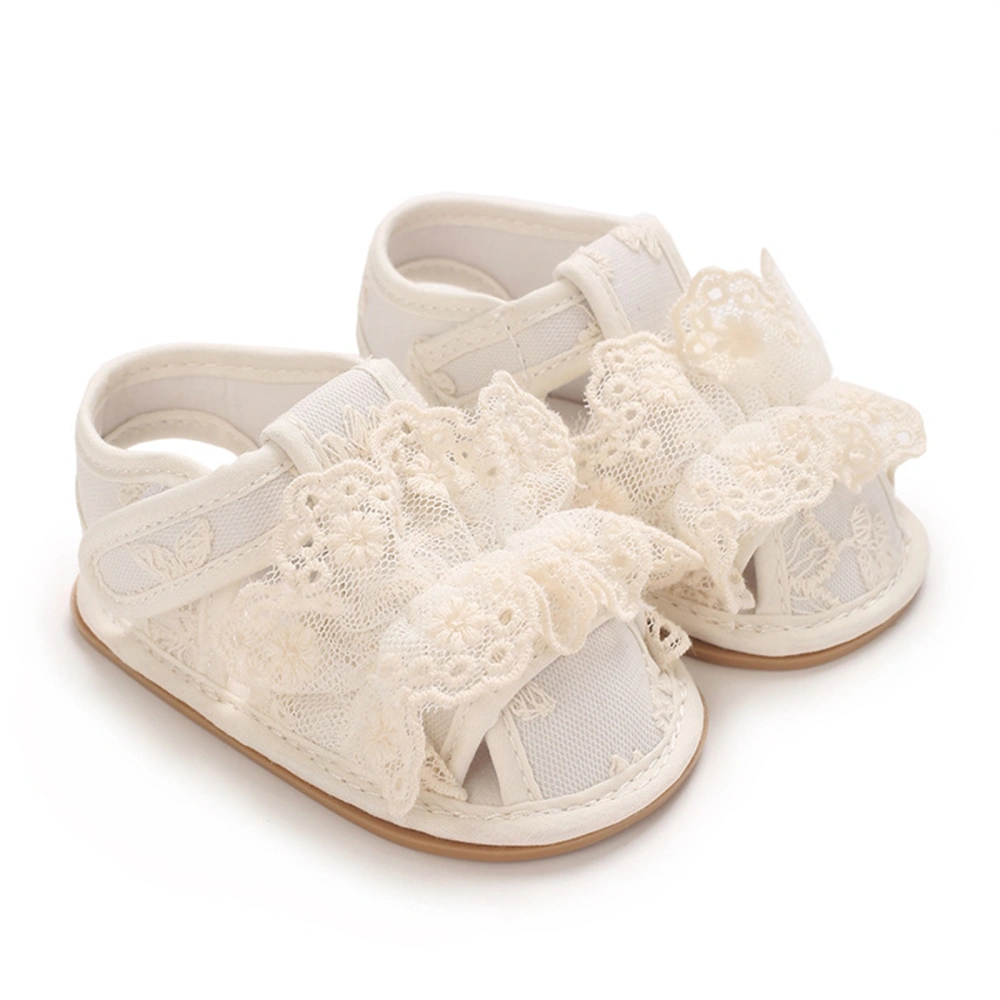 Baby Girls Cute Embroidery Sandals Lace/Bow Soft SoleFlat Shoes