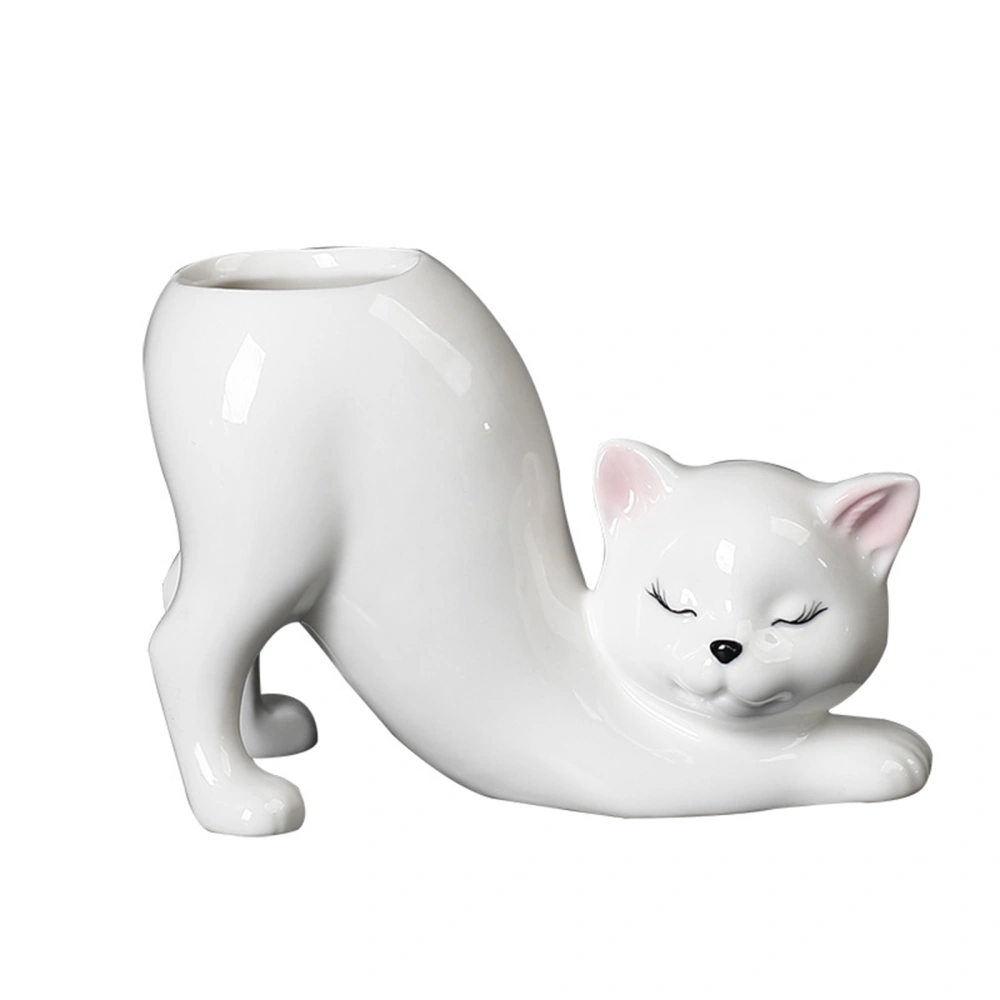 Cute Cat Planter Flower Pot Ceramic Cat Succulent Planter Plant Pot