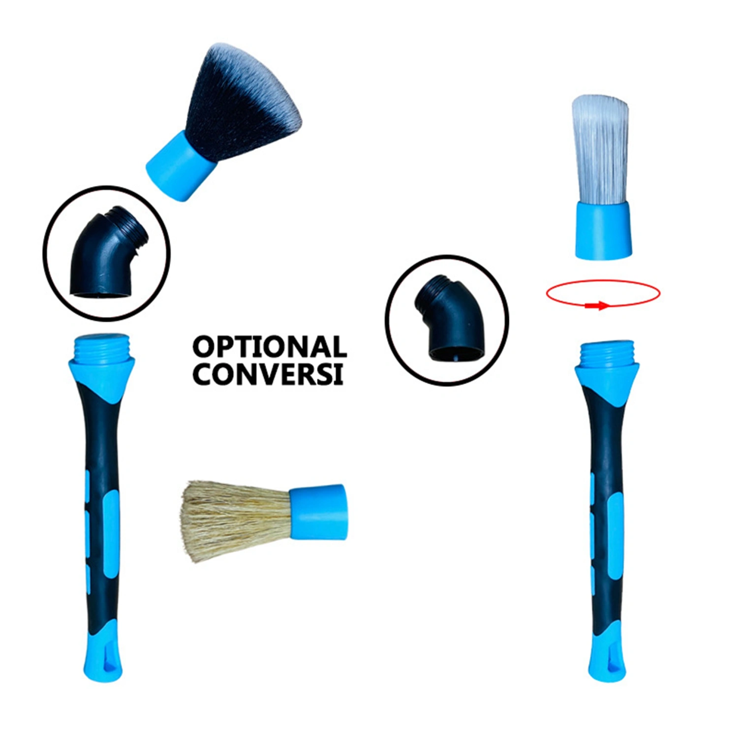 3 Pcs Car Interior Detailing Brushes Automotive Cleaning Brush