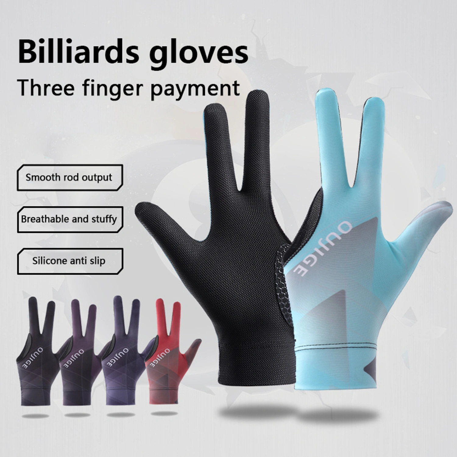 Men Billiards Glove, Elastic Breathable Non-slip Pool Cue Gloves
