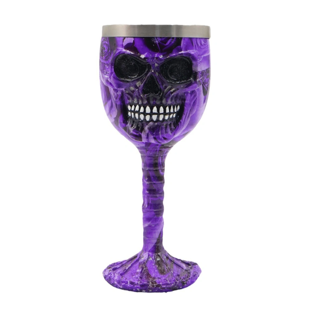 Novelty Skull Wine Goblet Gothic Ossuary Skull Skeletal Wine Cup