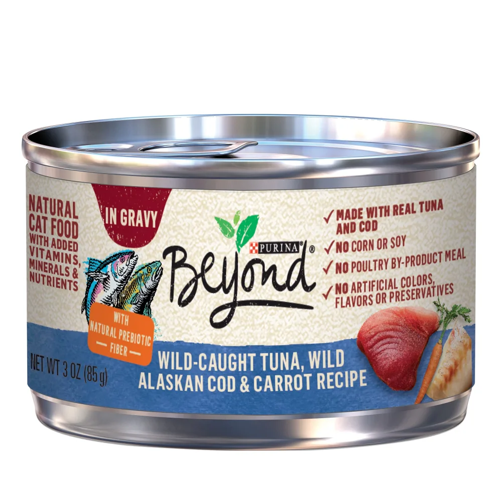 Purina Beyond Grain Free, Natural Gravy Wet Cat Food, Grain Free Tuna & Mackerel Recipe - (12) 3 oz. Cans