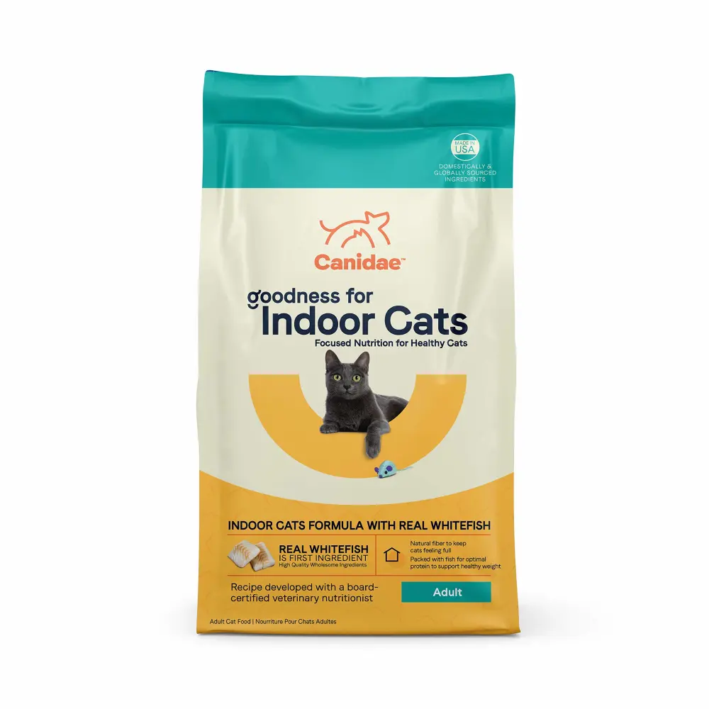 Canidae Goodness for Indoor Cats, Premium Adult Dry Cat Food with Real Whitefish, 10 lbs.