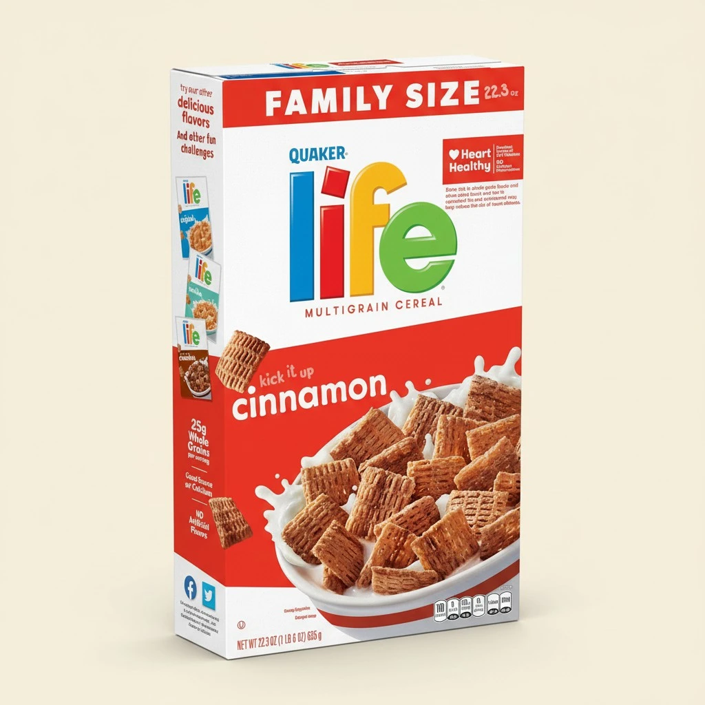 Life Cinnamon Cereal, 22.3OZ Box