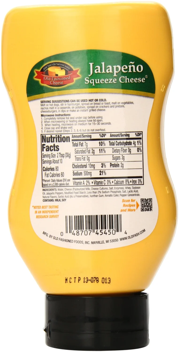Old Fashioned Cheese Jalapeno Squeeze Cheese, 11.5 Ounce