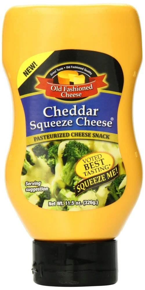 Old Fashioned Cheese Cheddar Squeeze Cheese, 11.5 Ounce (Packaging may vary)