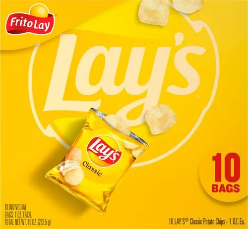Frito Lay's Classic Potato Chips Bags, 1 Oz, 10 Ct