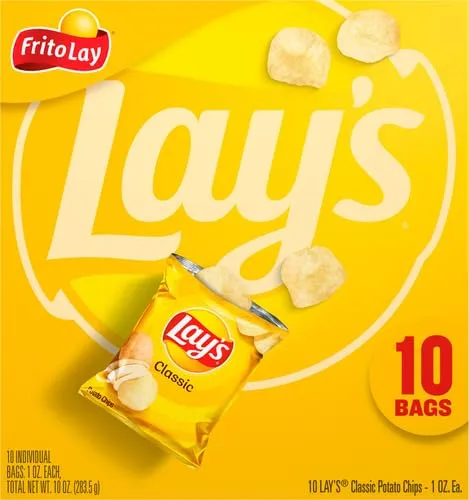 Frito Lay's Classic Potato Chips Bags, 1 Oz, 10 Ct