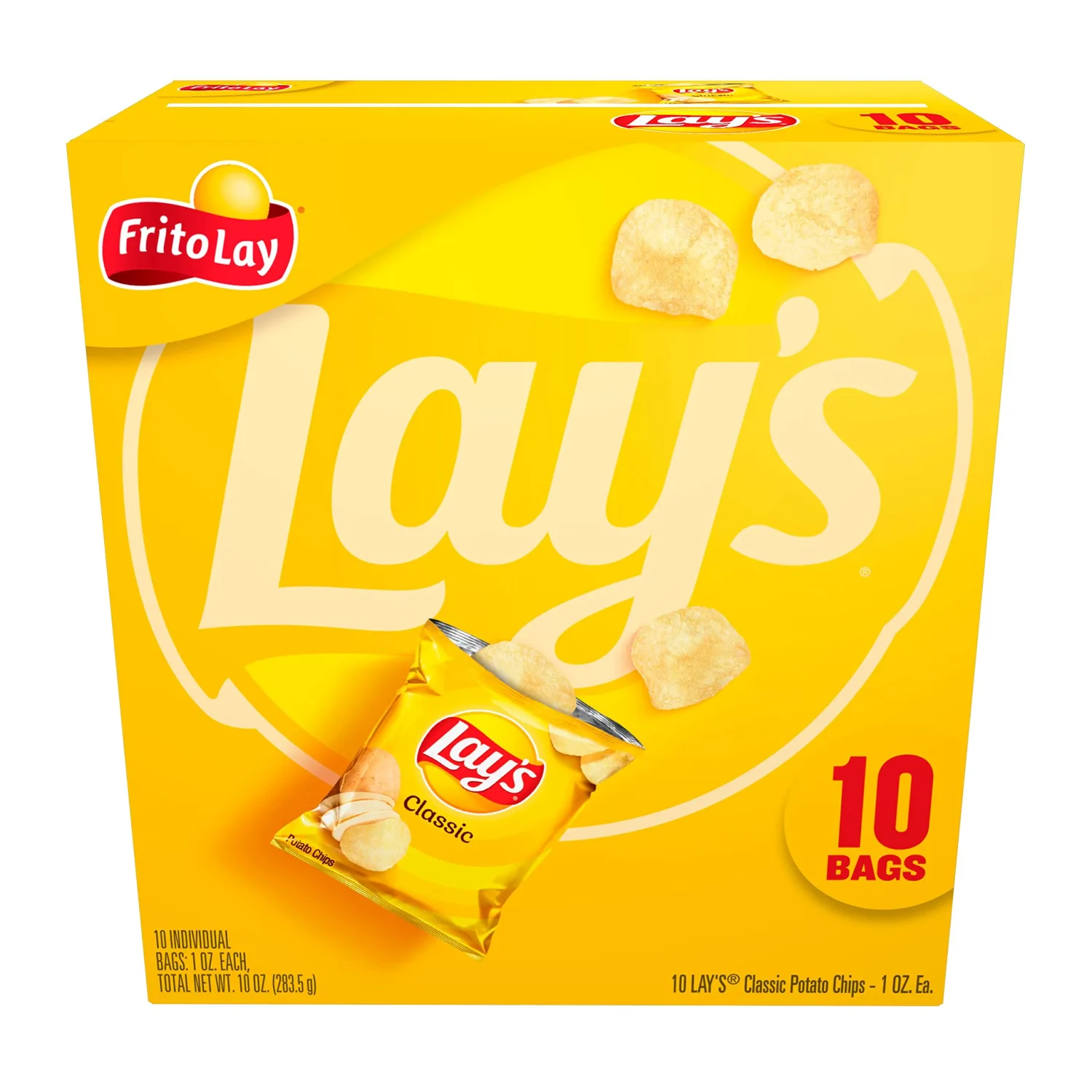 Frito Lay's Classic Potato Chips Bags, 1 Oz, 10 Ct