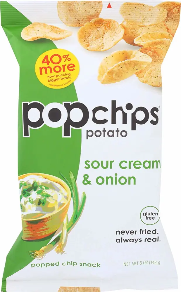 Popchips Sour Cream & Onion Potato Chips, 5 Oz