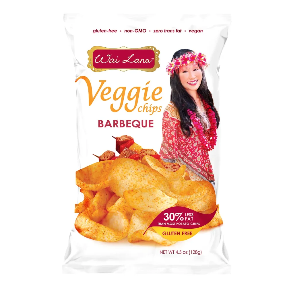 Barbeque Veggie Chips (5 Pack of 4.5 Ounce Individual Bags) - Gluten Free, Non-GMO, Vegan, Zero Trans Fats – Wai Lana