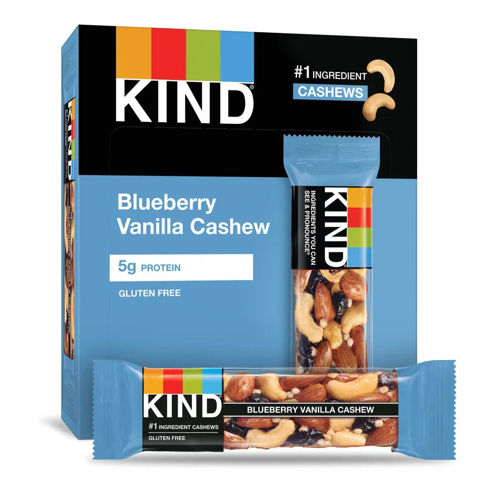 KIND Blueberry Vanilla & Cashew, 8.4 Oz (Pack Of 6)