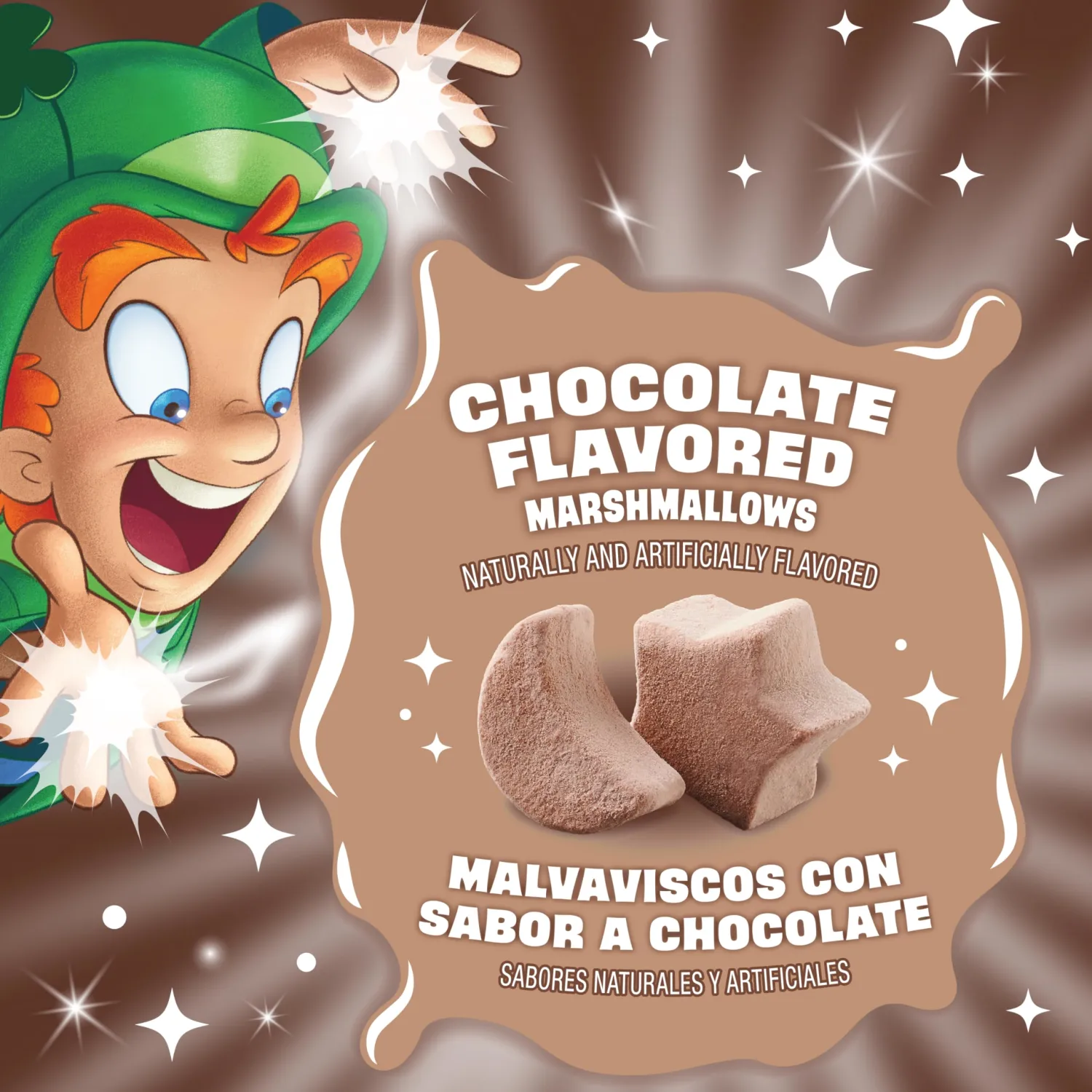 Lucky Charms Chocolatey Chocolate Cereal with Marshmallows, Kids Breakfast Cereal, Made with Whole Grain, 10.6 oz