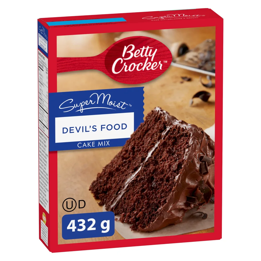 Betty Crocker Devil's Food Super Moist Cake Mix, 432g/15oz., {Imported from Canada}