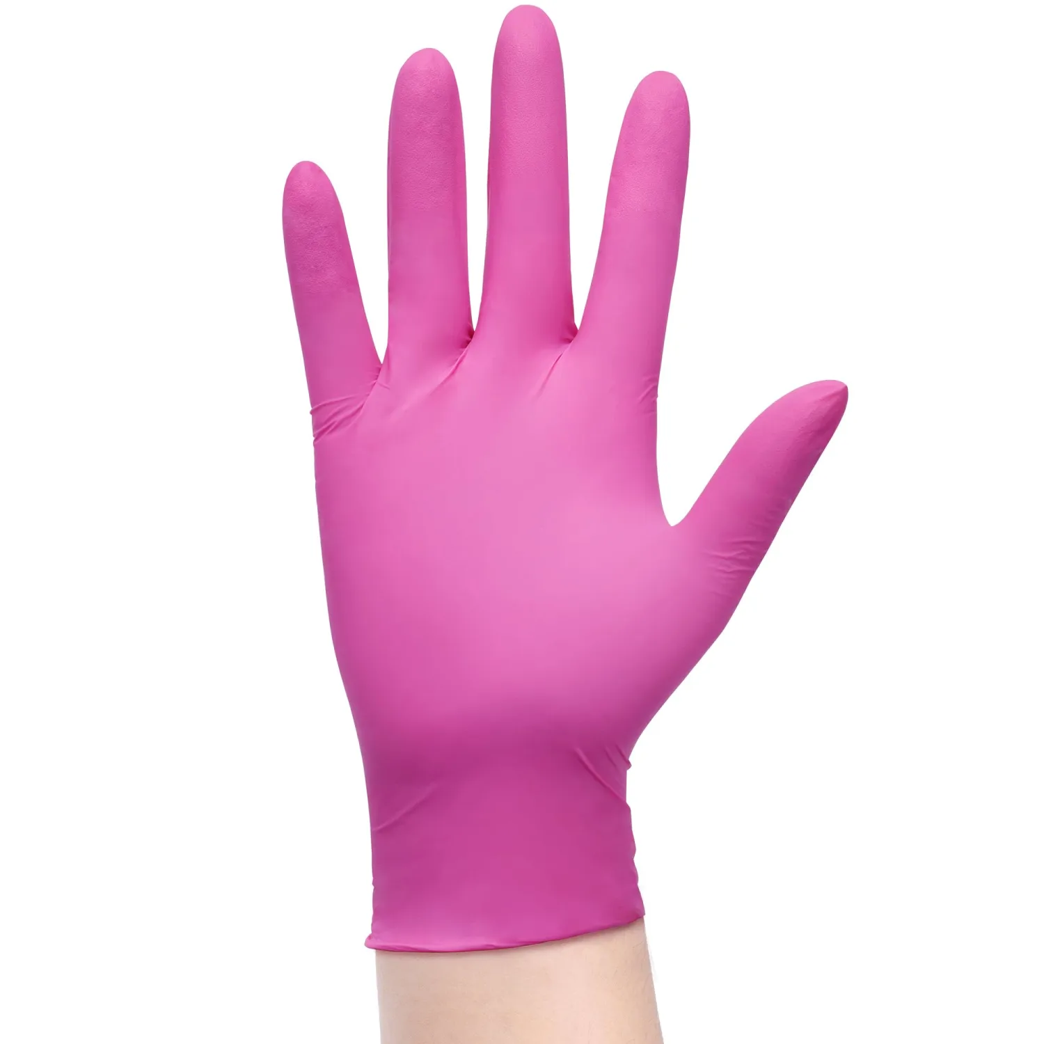 Powder-Free Nitrile Gloves, 3-mil, Disposable Nitrile Gloves, Latex-Free, Powder-Free - Pink/Fuchsia
