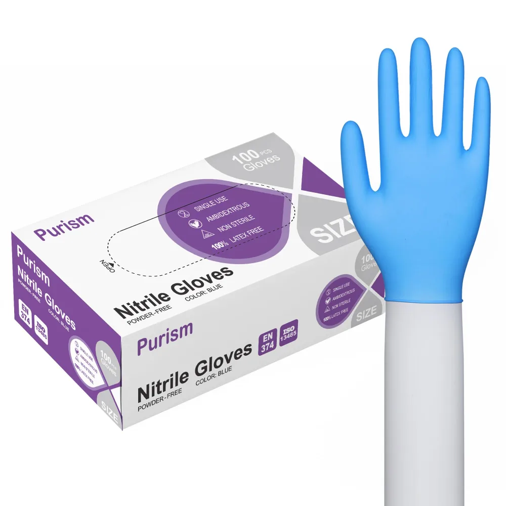 Daddy's Choice Nitrile Gloves 100Pcs 1000 Pcs Disposable Blue, Small/Medium/Large/XLarge, No Latex No Powder