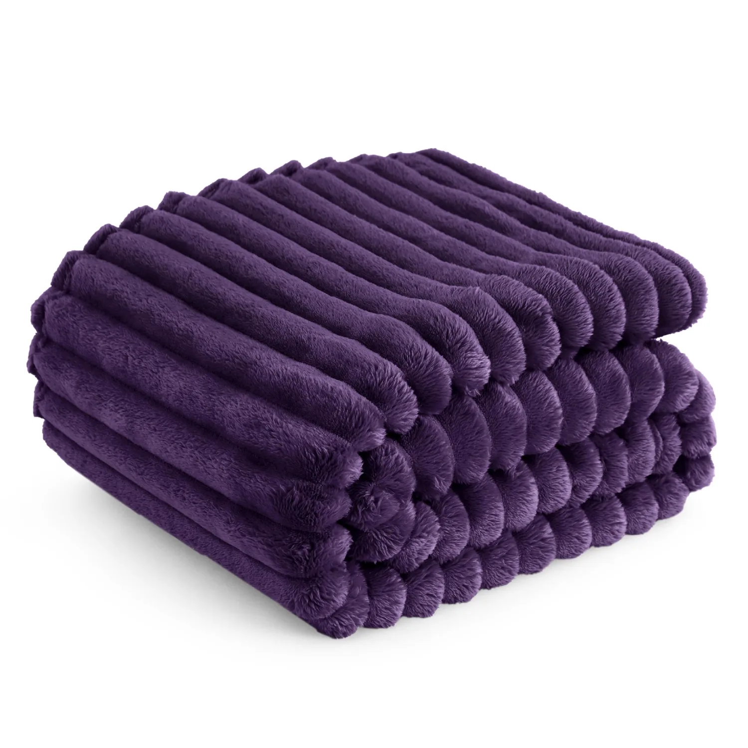 Bedsure Purple Fleece Blanket for Couch - GentleSoft Cozy Soft Blankets for Women, Cute Small Throws for Girls, 50x60 Inches