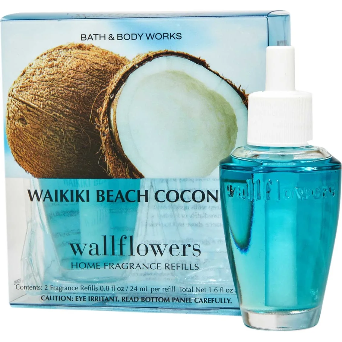 Bath and Body Works New Look! Waikiki Beach Coconut Wallflowers 2-Pack Refills