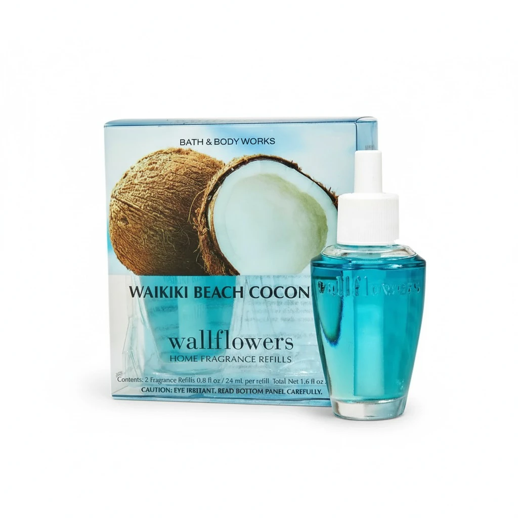 Bath and Body Works New Look! Waikiki Beach Coconut Wallflowers 2-Pack Refills