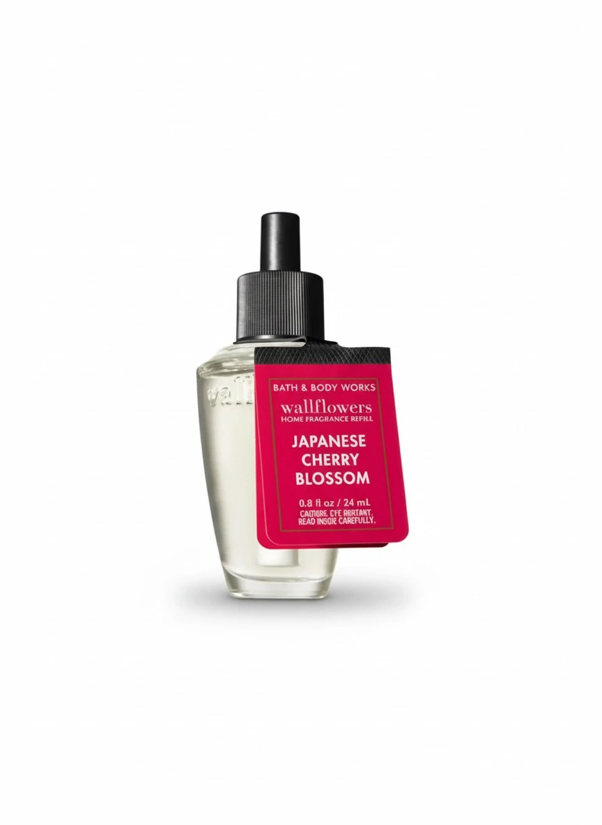 Bath and Body Works Japanese Cherry Blossom Wallflower Fragrance Refill. 4 Pack 0.8 Oz