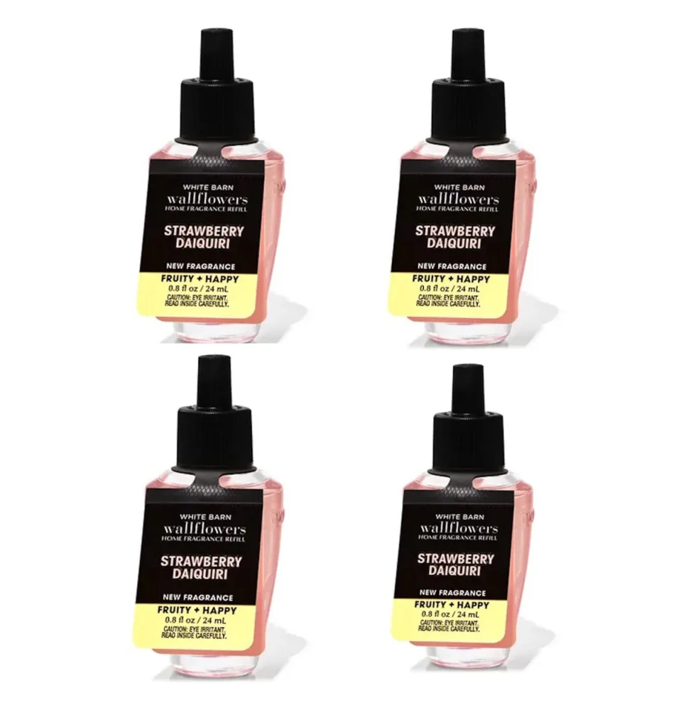 Bath & Body Works Strawberry Daiquiri WallFlowers Fragrance Refill 0.8 Oz 4 Pack (Strawberry Daiquiri)