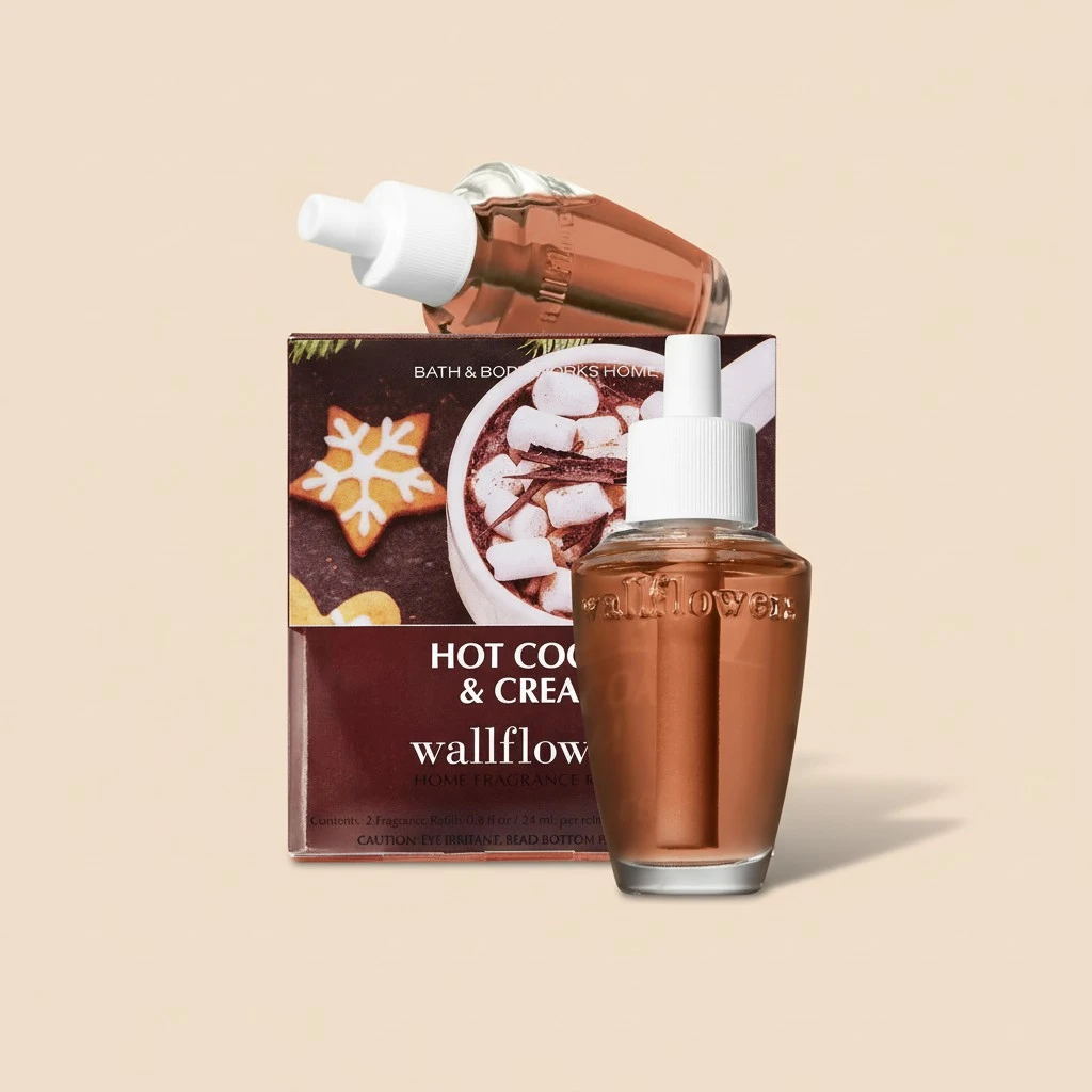 Bath and Body Works HOT COCOA & CREAM Wallflowers Refills, 2-Pack