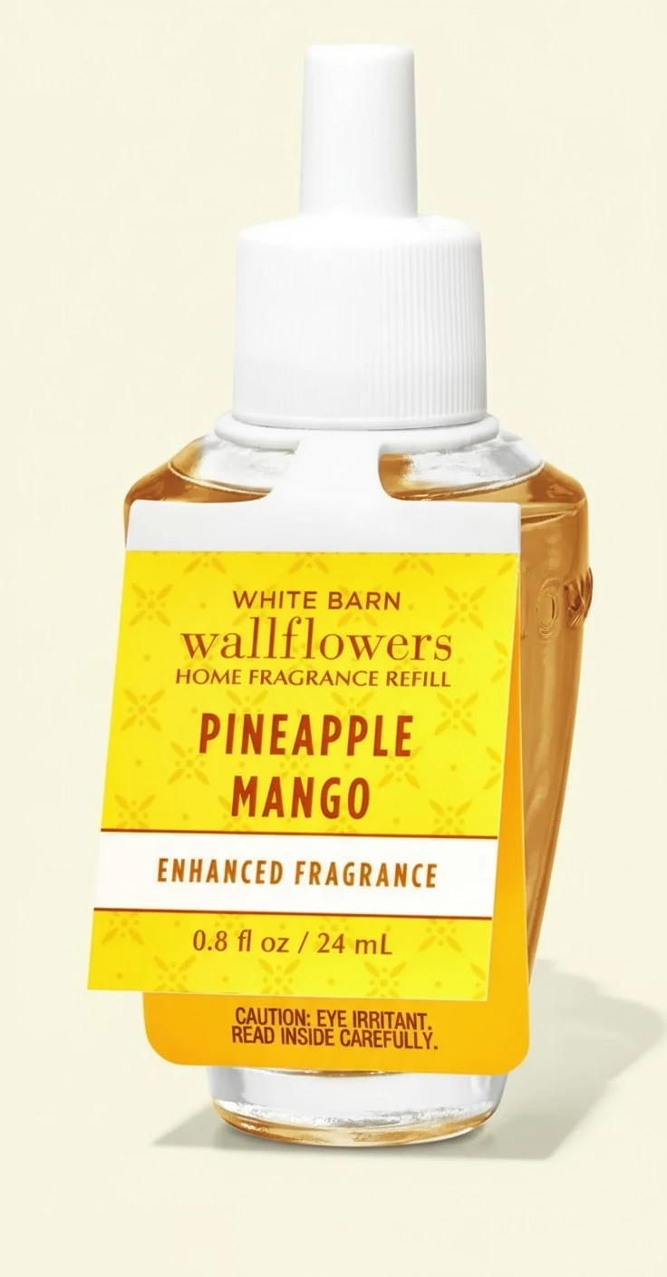 Bath & Body Works Pineapple Mango Wallflowers Fragrance Refill 0.8 Oz (Pineapple Mango)