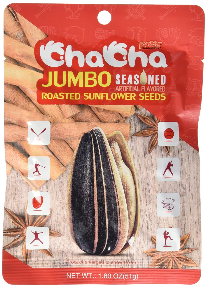 Chacha Jumbo Sunflower Seeds Seasoned Flavor, 1.8 Ounce (Pack of 15)