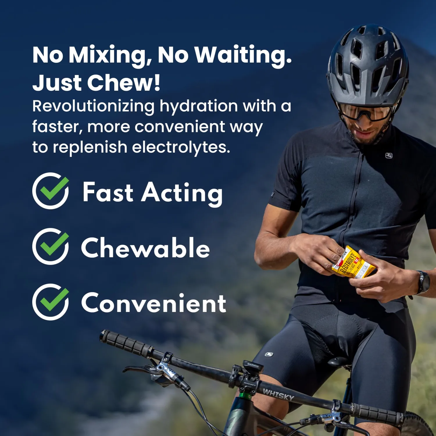 SaltStick Electrolyte FastChews - Green Apple Chewable Electrolyte Tablets - Salt Tablets for Runners, Electrolyte Chews for Hydration - 60 Count